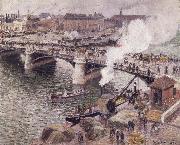 Camille Pissarro Pont Boieldieu in Rouen,damp weather china oil painting artist